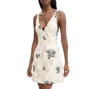 Desigual Robe sans Manches de la Collection pour Femme, Blanc cassé, Taille M
