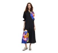 Desigual Robe tissée à Manches Longues pour Femme, Noir