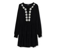Desigual Robe tissée à Manches Longues pour Femme, Noir, XL