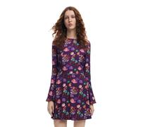 Desigual Robe tissée à Manches Longues pour Femme, Rouge, Taille
