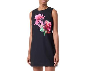 Desigual Robe tissée sans Manches pour Femme, Noir, XL