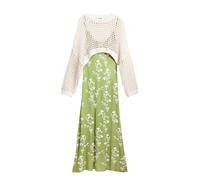 Desigual Robe vert clair / blanc, Taille 36