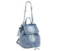 Desigual Sac à dos femme HALF LOGO DENIM LUENA, bretelles rembourrées, rangement optimisé — Bleu Unique