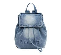 Desigual Sac à dos femme HALF LOGO DENIM LUENA, bretelles rembourrées, rangement optimisé — Bleu Unique