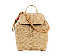 Desigual Sac à dos 'Half Logo Raffia' bleu, Taille One Size