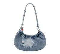 Desigual sac à épaule bandoulière Half Logo Denim Waverly Bag Denim Raw bleu gris