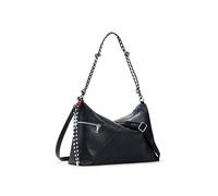 Desigual Sac bandoulière Half Logo 2.0 Grand sac avec breloque logo Noir pour femmes