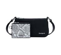 Desigual Sac à épaule bandoulière noir pour femme - Delta Leda Black Snake Mone Mariona Crossbody Bag 321059