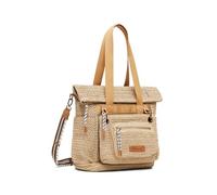 Desigual sac à épaule bandoulière Raffia Voyager Backpack Natural beige