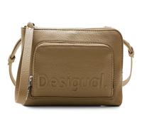 Desigual Sac à épaule bandoulière taupe pour femme - Half Logo 24 Lisa Crossbody Bag Kaki 256472