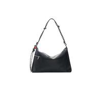 Desigual Sac bandoulière Half Logo 2.0 Grand sac avec breloque logo Noir pour femmes