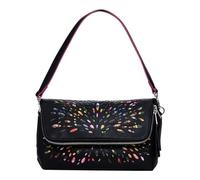 Desigual Sac de corps cross en PU pour femme, noir, Noir