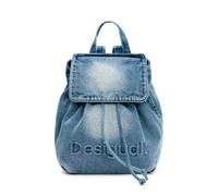 Desigual Sac à dos femme HALF LOGO DENIM LUENA, bretelles rembourrées, rangement optimisé — Bleu Unique