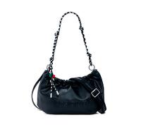 Desigual Sac à bandoulière Half Logo Waverly 40 cm Noir Taille unique
