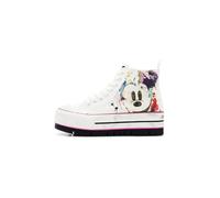 Desigual Femme Shoes_Sneaker Boot_micke Chaussures de Sport 1000-Blanc, Blanc, 38 EU
