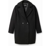 Desigual Stitch Manteau de transition en laine noire pour femme M