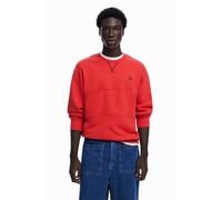 Desigual Sweat à Manches Longues en Tricot pour Homme Maillot de survêtement, Rouge, X-Large