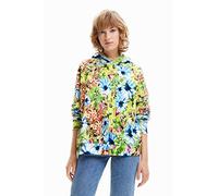 Desigual Sweat_Bugs Flowers Maillot de survêtement, Vert, Taille S Femme