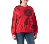 Desigual Sweat_Play Mickey Maillot de survêtement, rouge, X-Small Femme