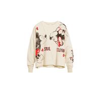 Desigual Sweat-shirt 'Mickey and Minnie Mouse™' beige / rouge / noir, Taille L