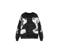 Desigual Sweat-shirt 'Mickey And Minnie Mouse™' jaune / noir / blanc, Taille S