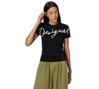 Desigual T-Shirt à Manches Courtes de la Collection pour Femme, Noir, Taille S