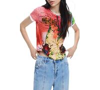 Desigual Bugs Lroix T-Shirt, Finition du matériau, XL Femme