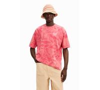 Desigual T- Shirt à Manches Courtes en Tricot pour Homme, Rouge, Medium