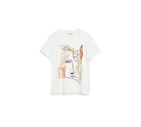 Desigual - T-Shirt Imprimé Manches Courtes Col Rond - Femme - Tops - Blanc - Taille: 38 FR