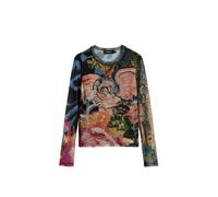 Desigual T-shirt 'by Mr. Christian Lacroix' bleu / vert foncé / saumon / magenta, Taille L