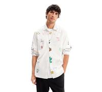 Desigual T-Shirt Cam_Santi pour Homme, Blanc., Medium
