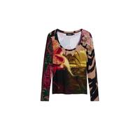 Desigual T-shirt manches longues Femme Marron Taille XS