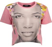 DESIGUAL T-shirt femme textile Rose SF11519 - Taille : XL