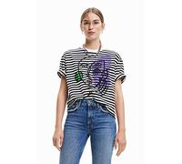DESIGUAL T-SHIRT MANICHE CORTE DONNA NERO