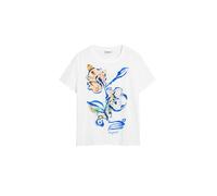 Desigual T-shirt mélange de couleurs / blanc, Taille M