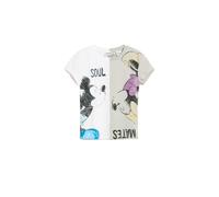 Desigual T-shirt 'Mickey and Minnie Mouse™ kiss' pierre / noir / blanc, Taille XL