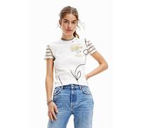 Desigual TS_roterdam 1001 T-Shirt, Blanc, X-Small Femme