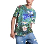 Desigual T-Shirt pour Homme, Bleu, Taille S