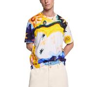 Desigual T-Shirt pour Homme, Bleu, Taille S