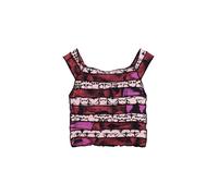 Desigual T-shirt rosé / rouge chiné / noir, Taille XS