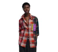 Desigual T- Shirt tissé à Manches Longues pour Femme Blouse, Marron, Taille