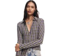 Desigual T- Shirt tissé à Manches Longues pour Femme Blouse, Rouge, Taille