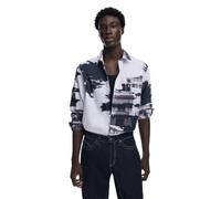 Desigual T- Shirt tissé à Manches Longues pour Homme, Noir, XXL