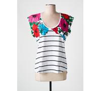 desigual tee-shirts et débardeurs femme de couleur blanc 36