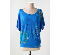 desigual tee-shirts et débardeurs femme de couleur bleu 36