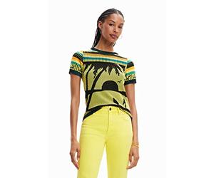 Desigual TS_Cagliari 8018 T-Shirt, Jaune, X-Small Femmes