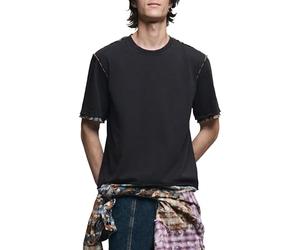 Desigual TS_Check_Double, 2006 Gris foncé, XL