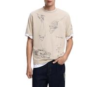 Desigual TS_Fish Embro, 2005, Gris Perle, Taille M, Chine, M