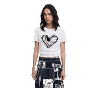 Desigual TS_Letter Core, 1000 Blanc, M