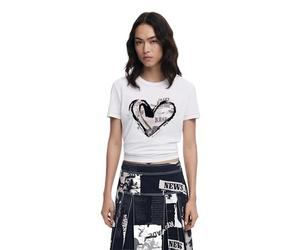 Desigual TS_Letter Core, 1000 Blanc, M